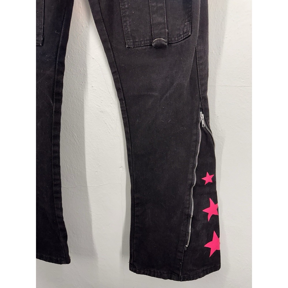 [NO TAG] Tripp NYC Pants Black Hot Pink Bondage Goth Rave Punk Hot Topic 30W - Picture 4 of 8